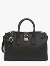 Sac Port� Main M Equestre Cuir Etrier Noir equestre EEQT142M