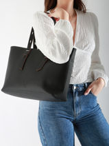 Sac Port� �paule Cavalier Cuir Etrier Noir cavalier ECLR127M-vue-porte